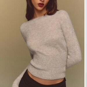 Reformation Soren Sheer Alpaca Sweater Top size S